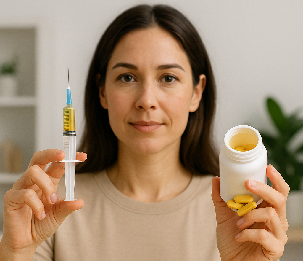 Comparison of vitamin booster shot and oral supplements in a clinic setting