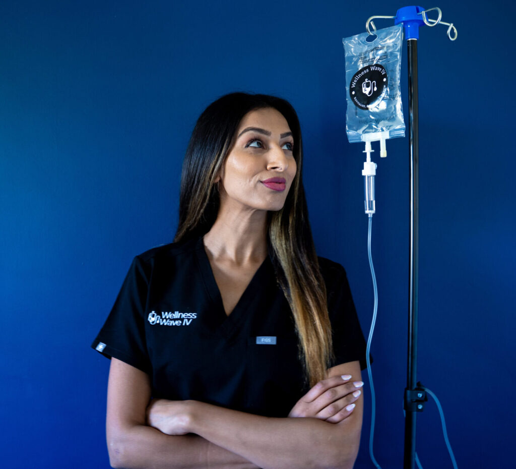 Ifsa Akhtar, founder of Wellness Wave IV in London, providing professional IV vitamin therapy and holistic wellness treatments.