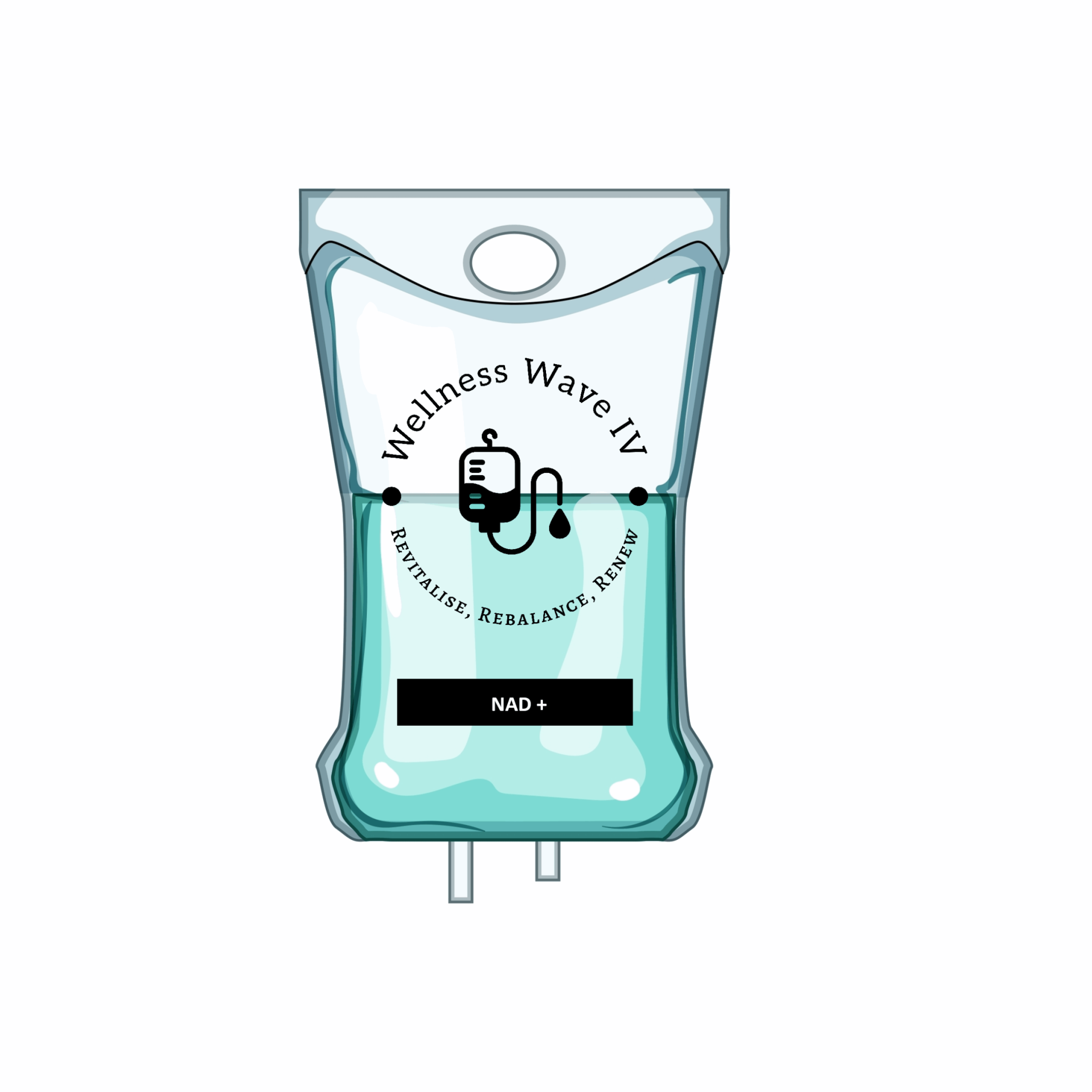 NAD+ IV drip bag containing nicotinamide adenine dinucleotide for cellular energy and anti-ageing